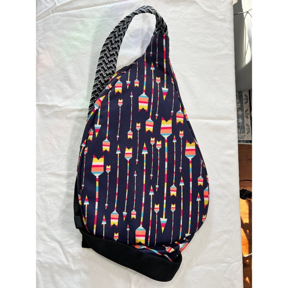 Ambry Navy Multicolor Arrow Rope Strap Crossbody Bag One Size - Picture 2 of 3